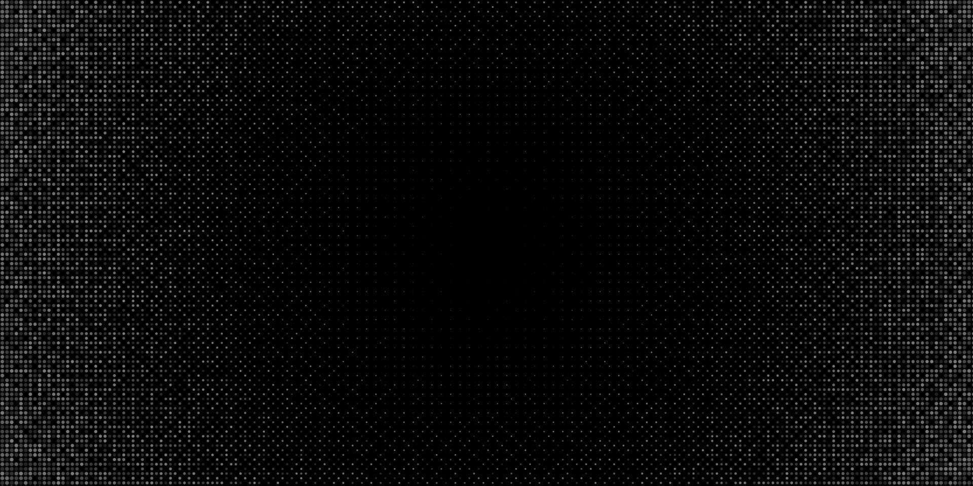 Elegant black and gray gradient dot grid overlay background. Fading disintegration effect digital circle dot vignette vector