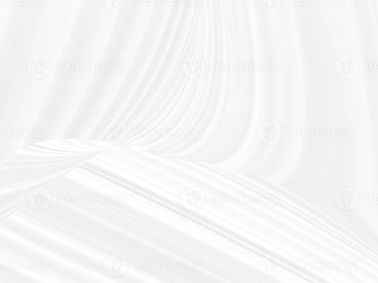 Clean woven beautiful soft fabric abstract smooth curve shape decorative fashion textile silver white background photo