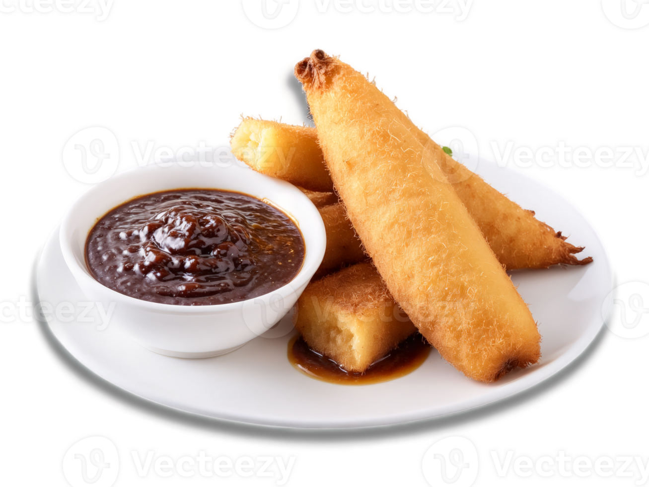 Fried Cassava crispy and addictive snack of fried cassava served with side of tangy tamarind png
