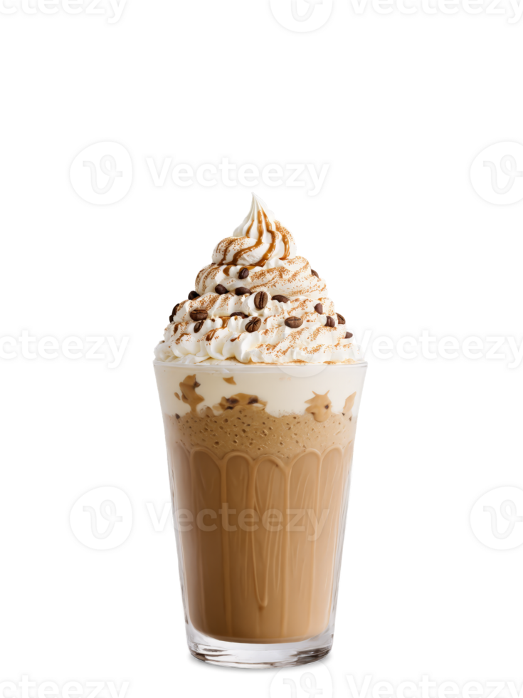 Ethiopian Coffee Ceremony Frappuccino Float with Sorghum Ice Cream Tall glass with sorghum ice cream png