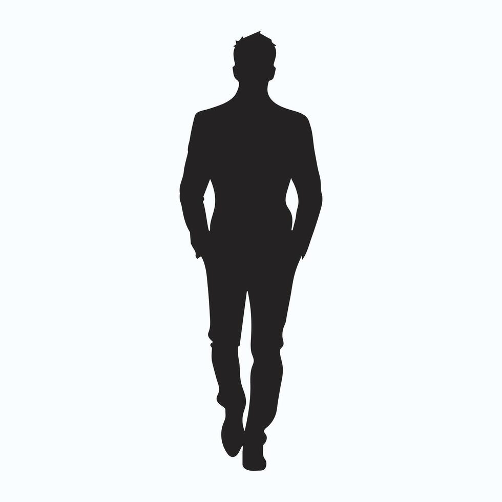 MEN BLACK SHILHOUETE vector