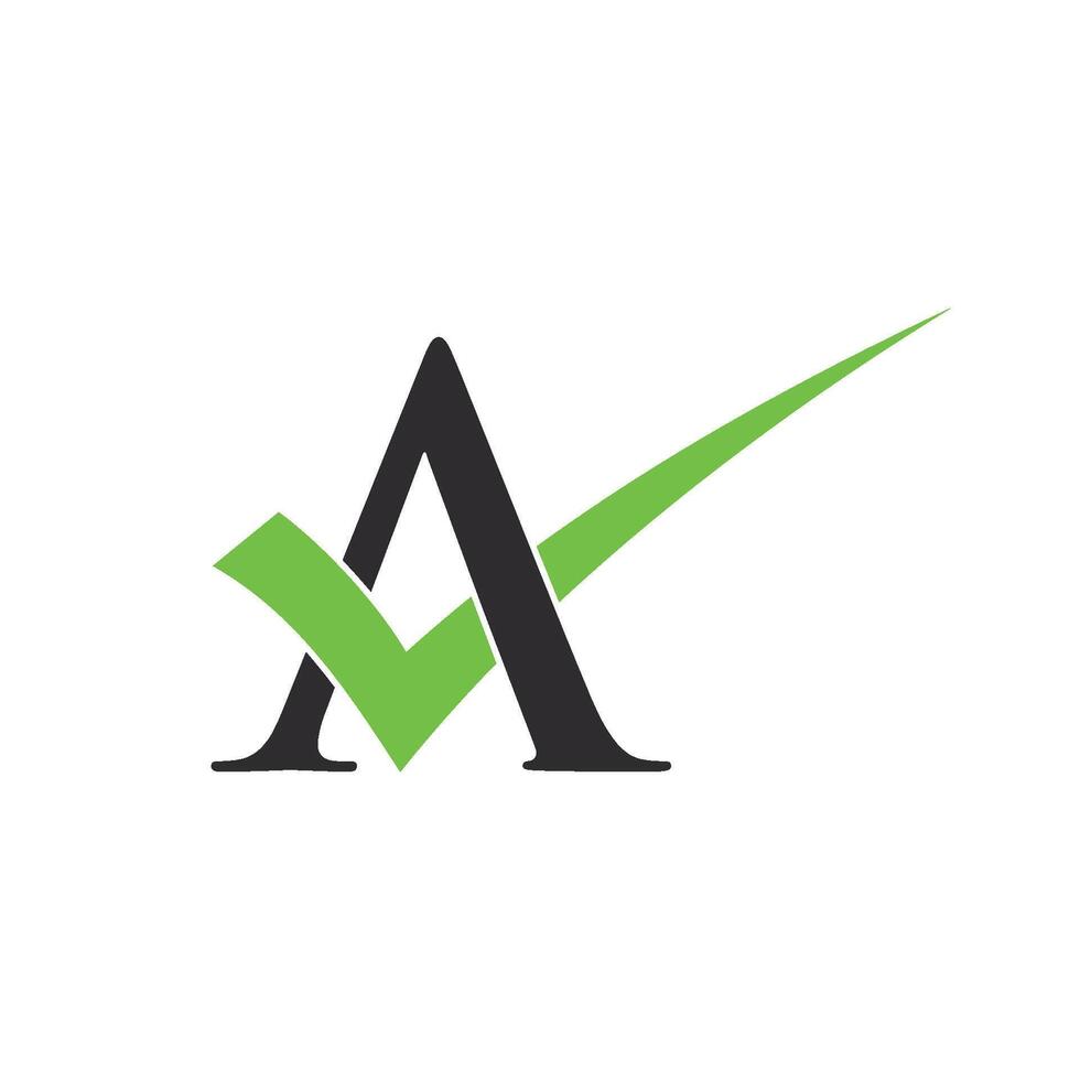 Letter A Check Mark Logo Template Illustration Design. EPS 10. vector