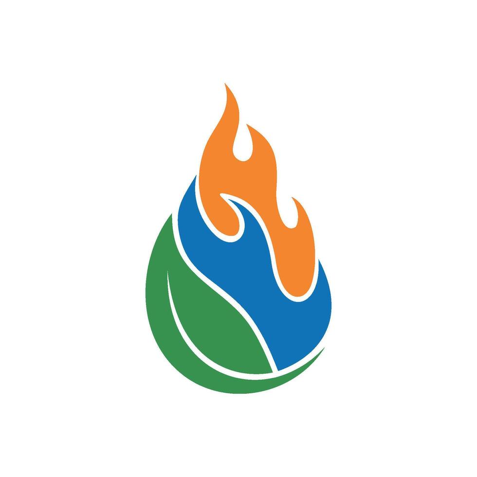Ecology Nature Flame Icon Logo Template. EPS 10. vector