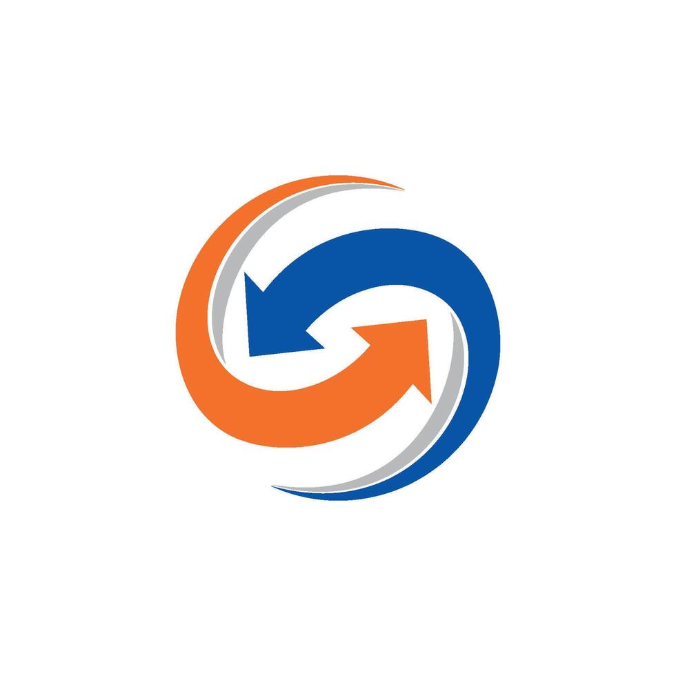 Circle Arrow Logo Template Illustration Design vector