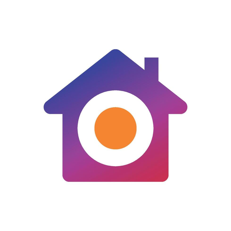 Home Target Icon Logo Template vector