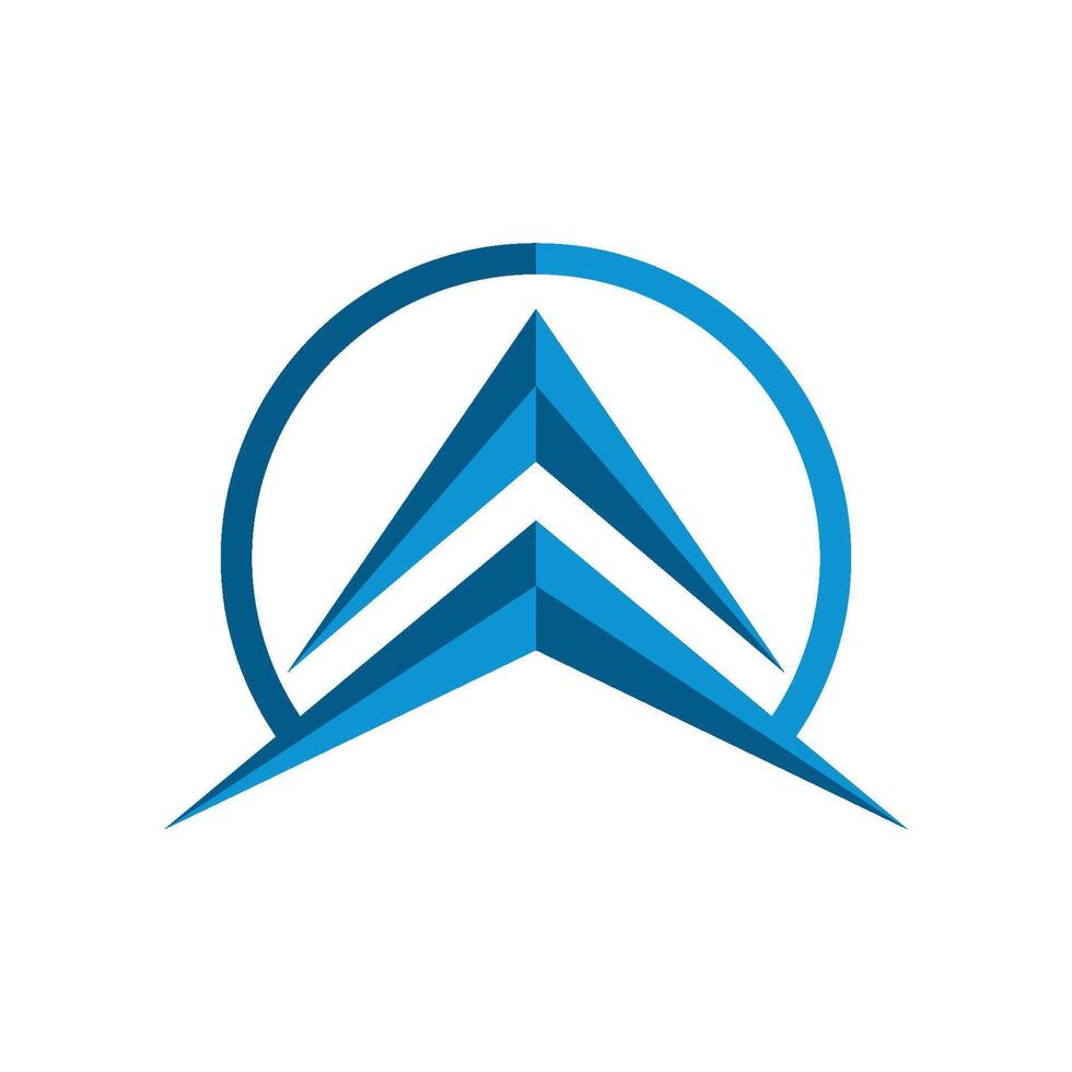 Arrow and Circle Logo Template vector