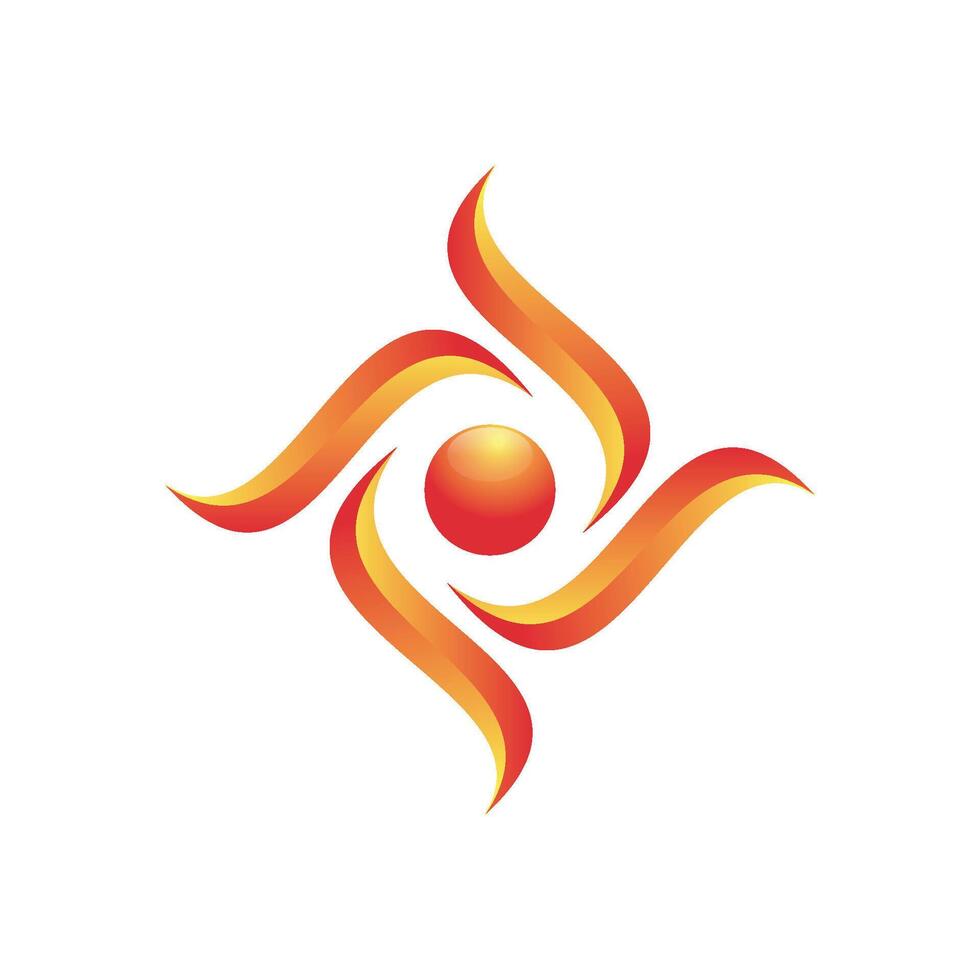 Abstract Propeller Icon Logo Template vector