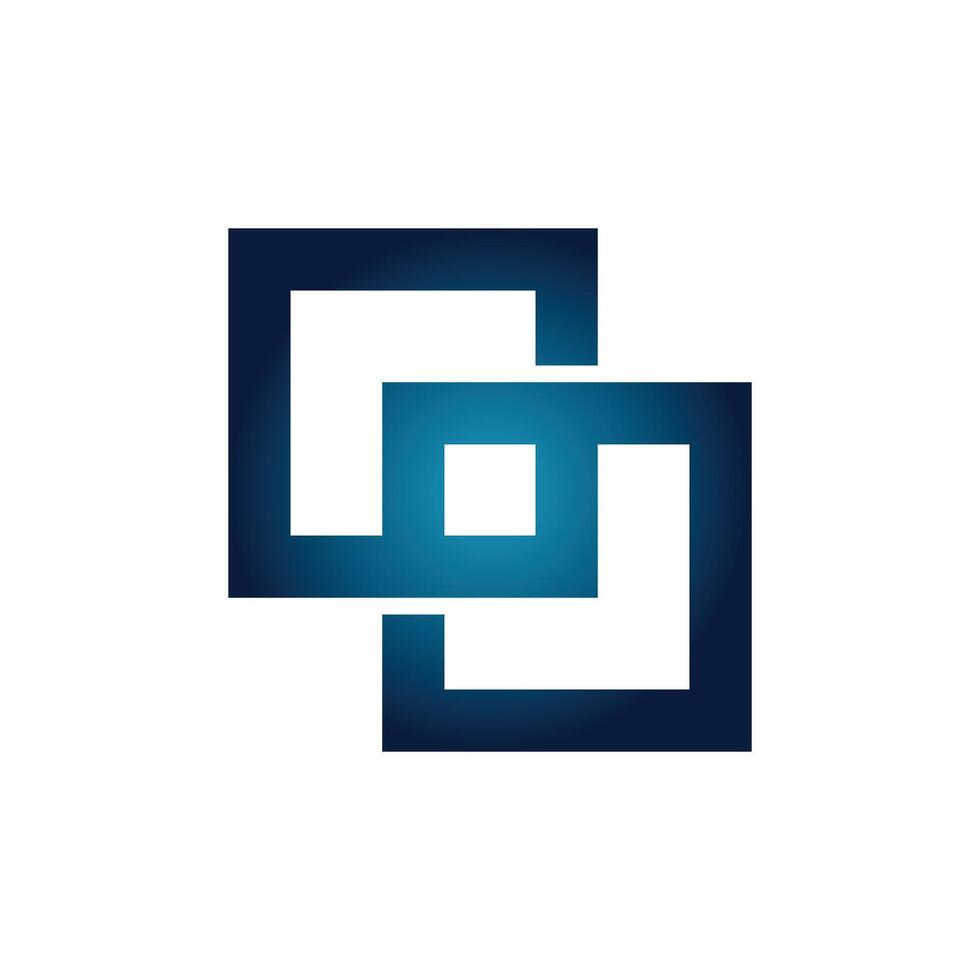 Square Infinity Icon Logo Template EPS 10 Design vector