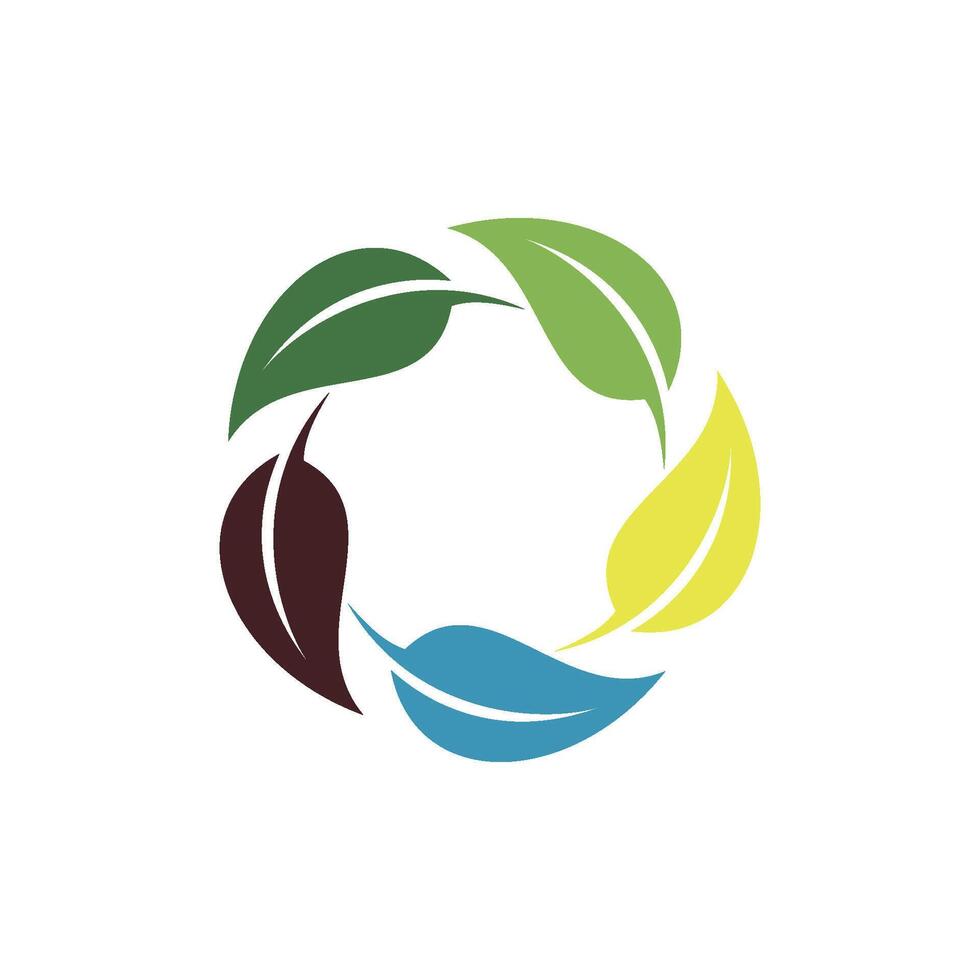 naturally green leaves Icon Logo Template. EPS 10. vector