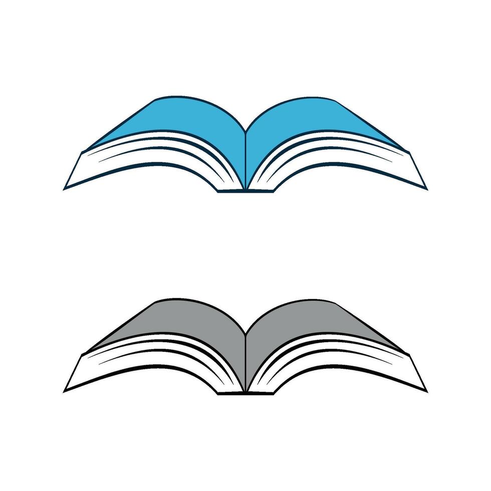 Open Book Icon Logo Template. Educate Illustration Design. EPS 10. vector