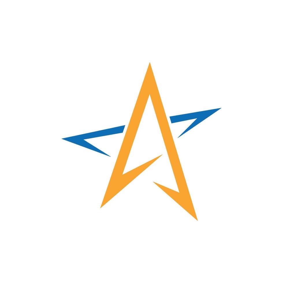 Star Swoosh Logo Template Illustration Design vector