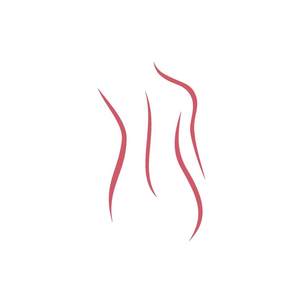 Women's Body Back View Icon Logo Template. Spa Illustration Design. EPS 10. vector