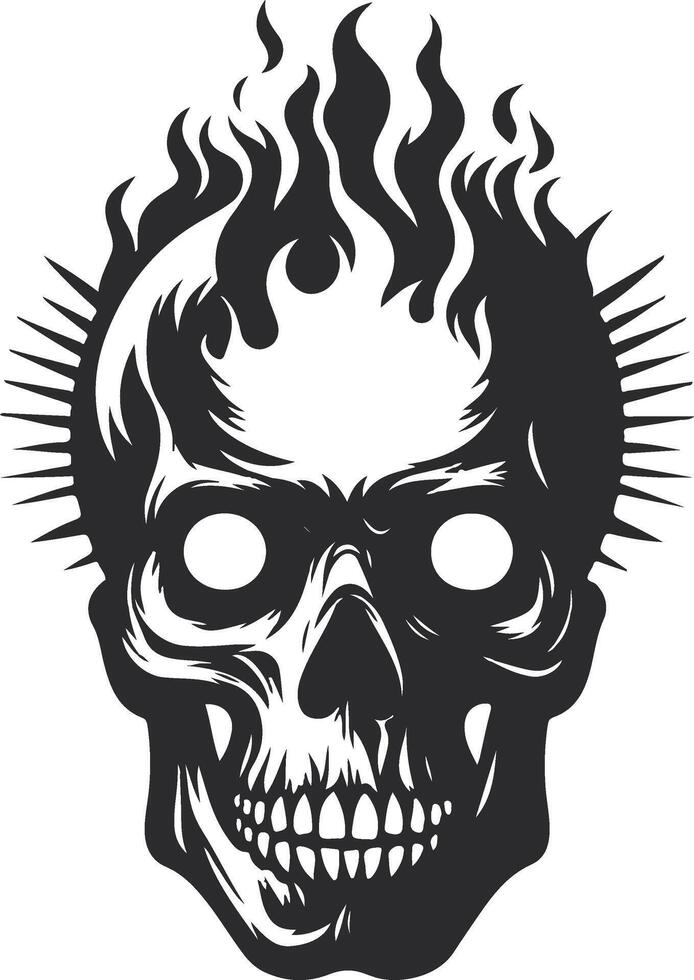 Deadly Skull Silhouette. vector