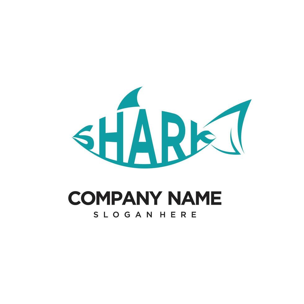 Fish logo design element with creative idea vector