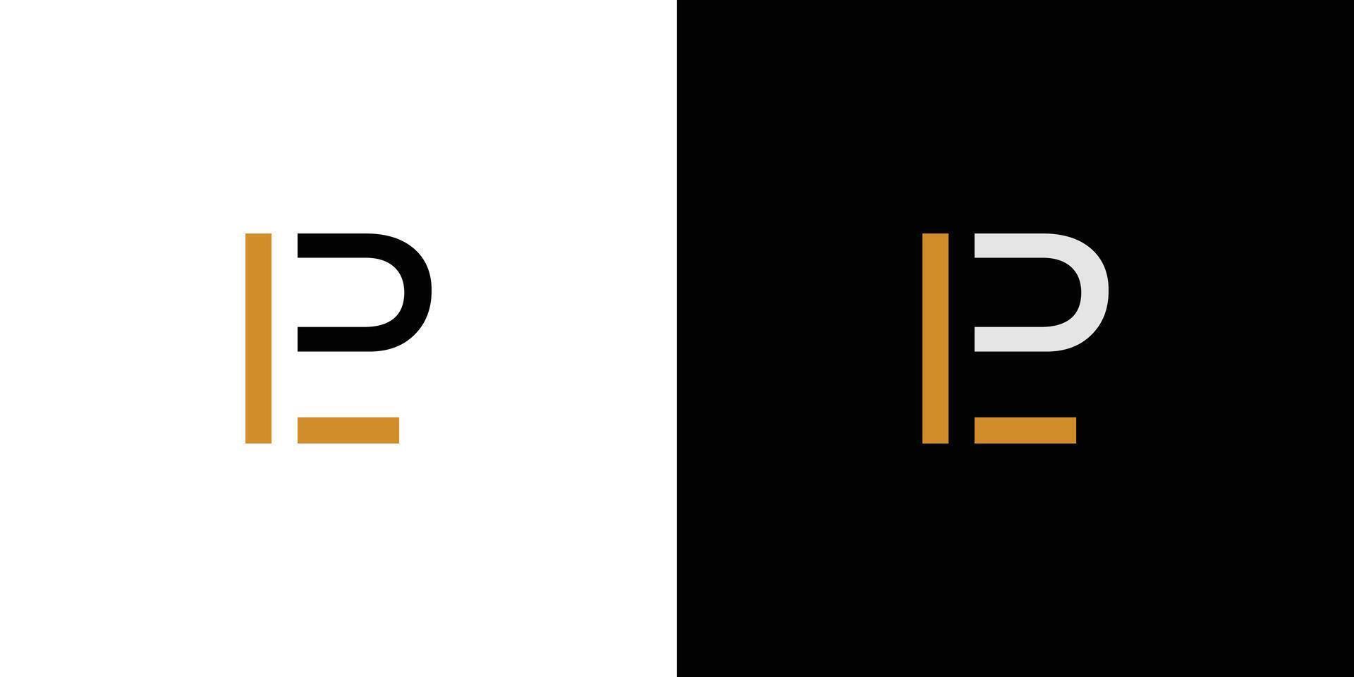 Simple and unique PL logo design vector