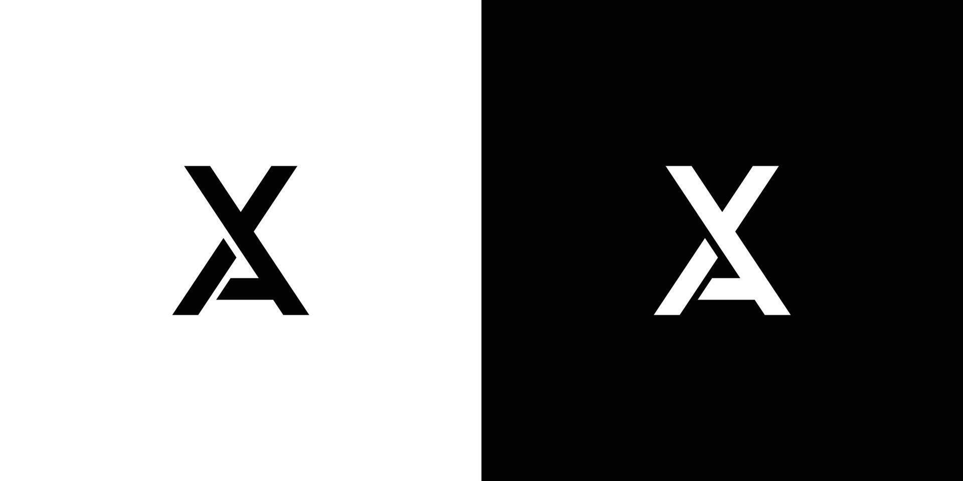 Modern and strong letter XA initials logo design vector