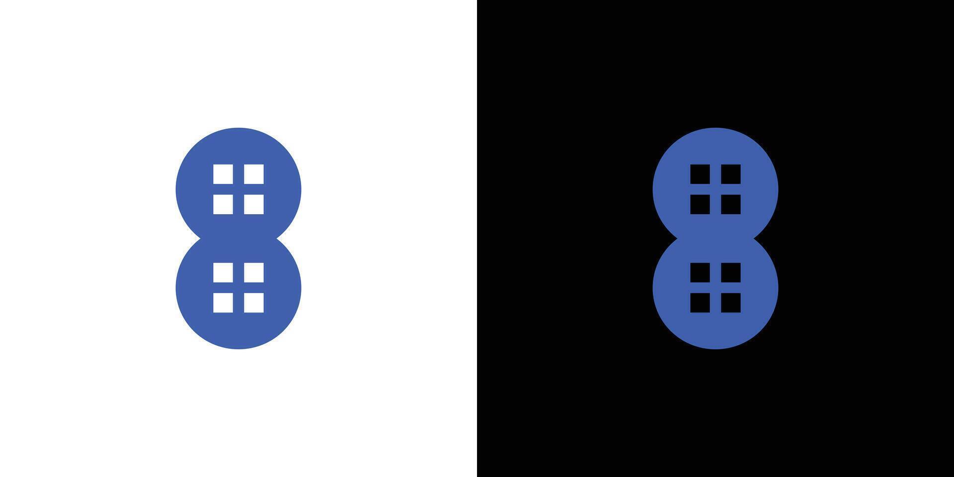 The 8 windows logo design is unique and simple vector