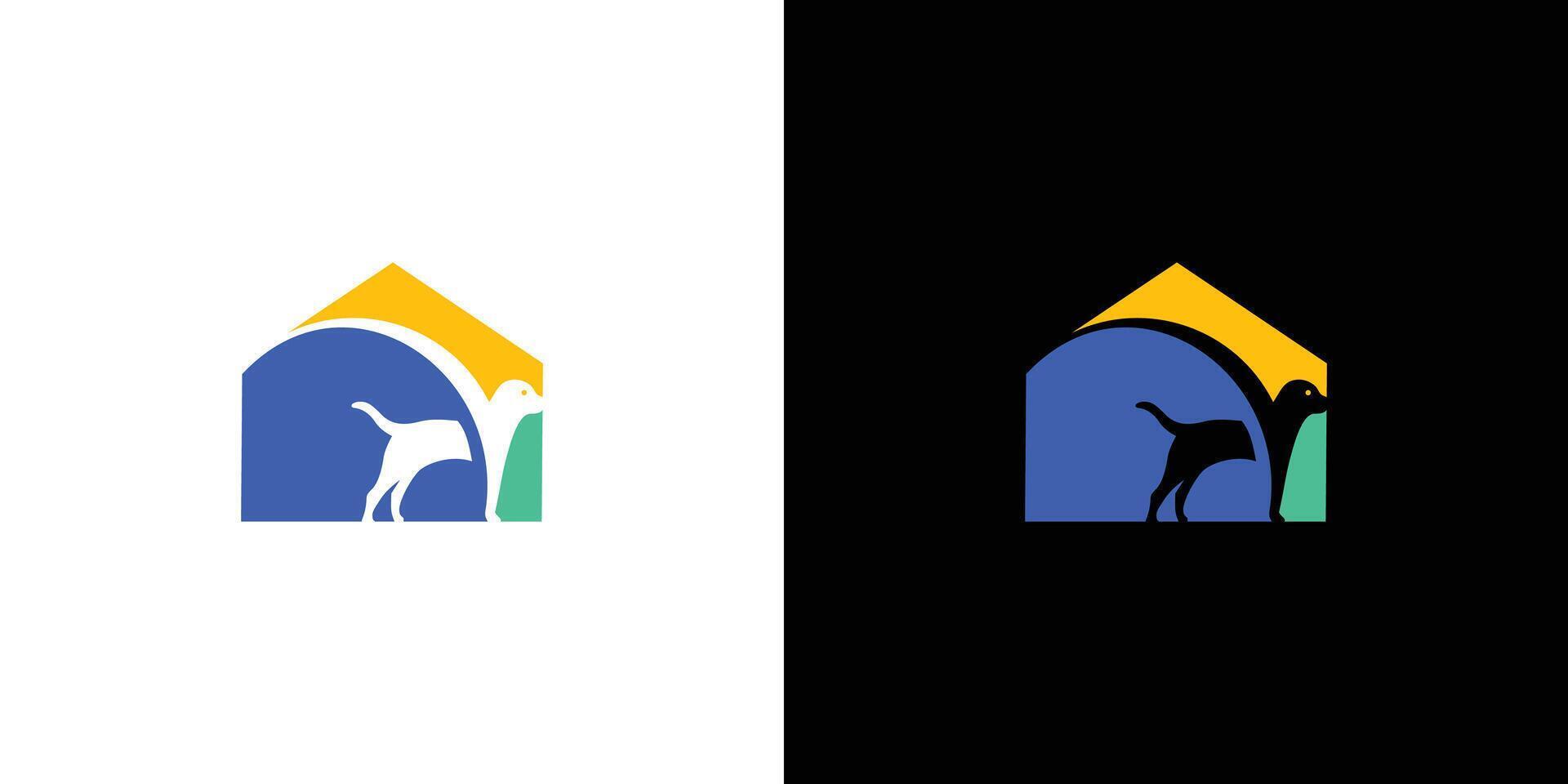 The dog shelter logo design is unique and attractive vector