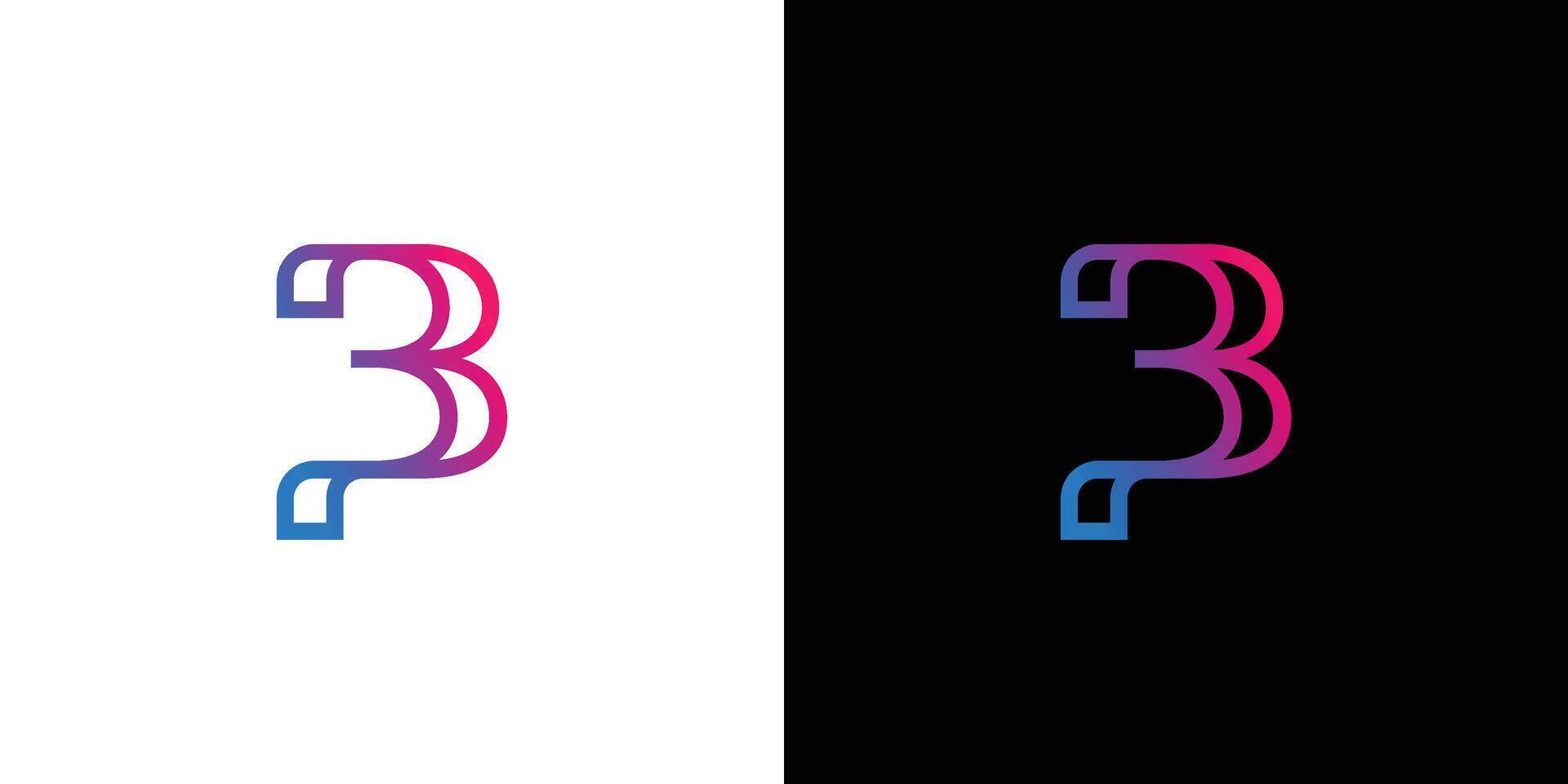 Modern and unique B logo design vector