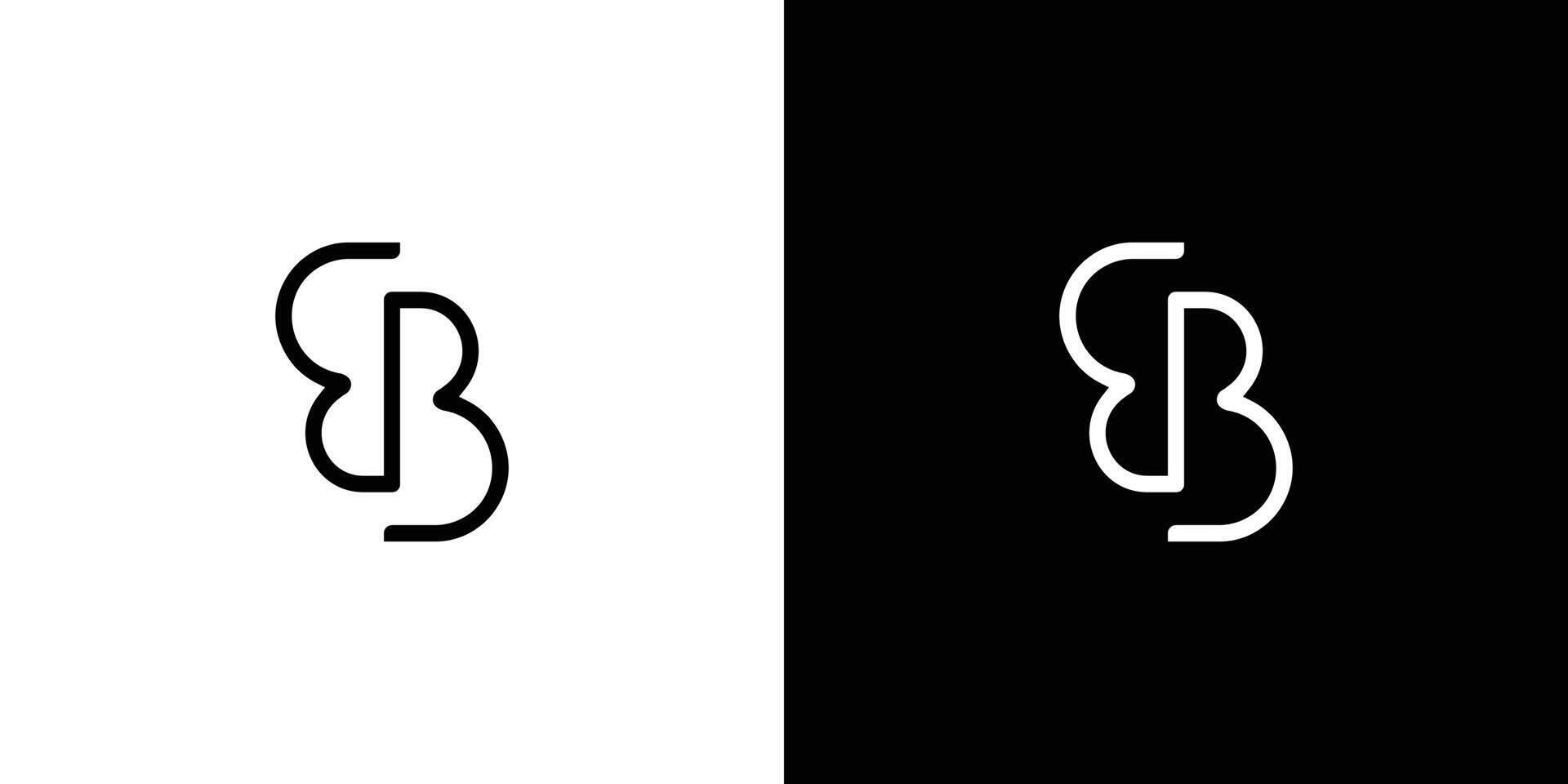 Modern and unique EB logo design vector