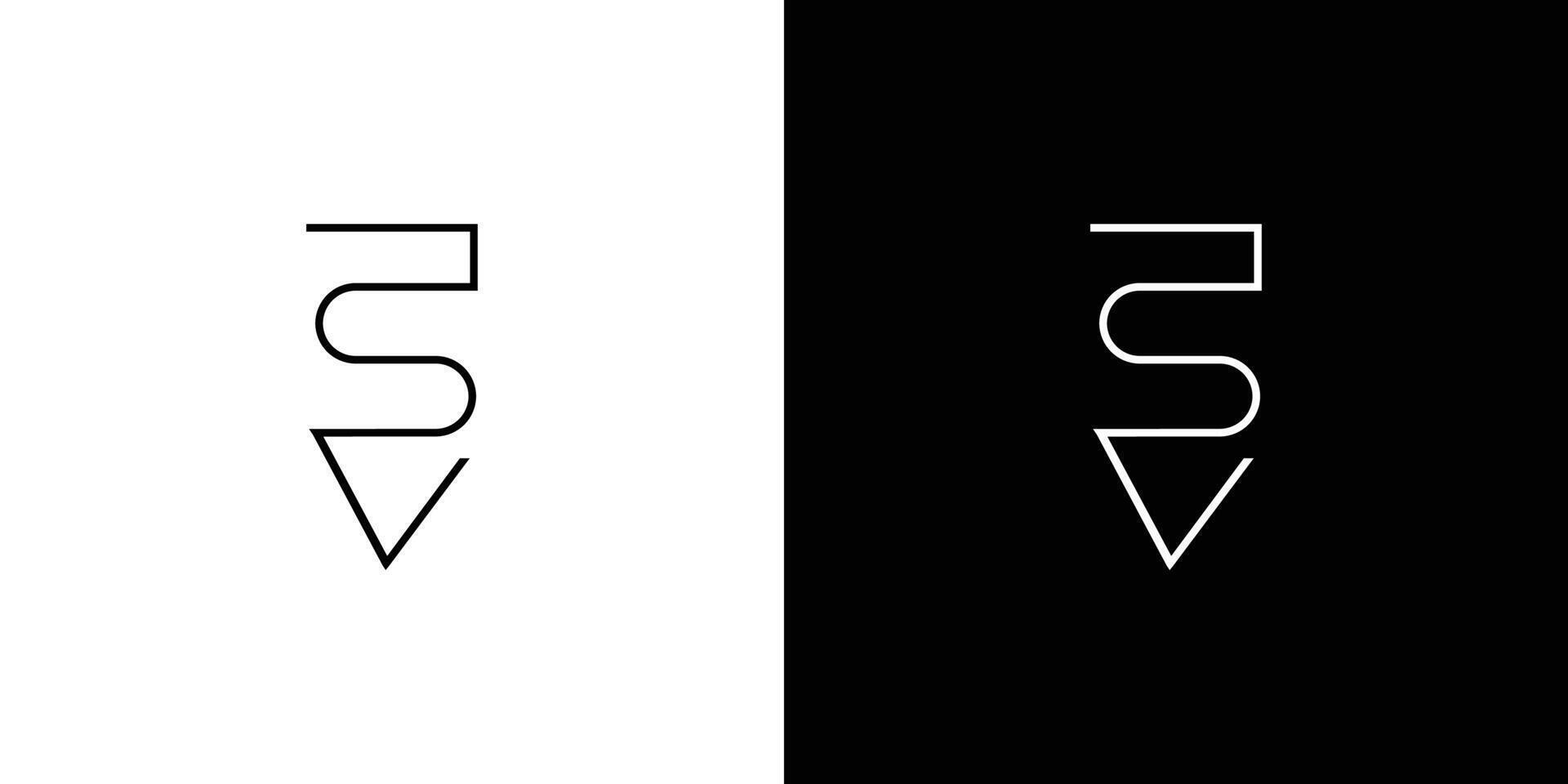 Unique and simple S logo design vector