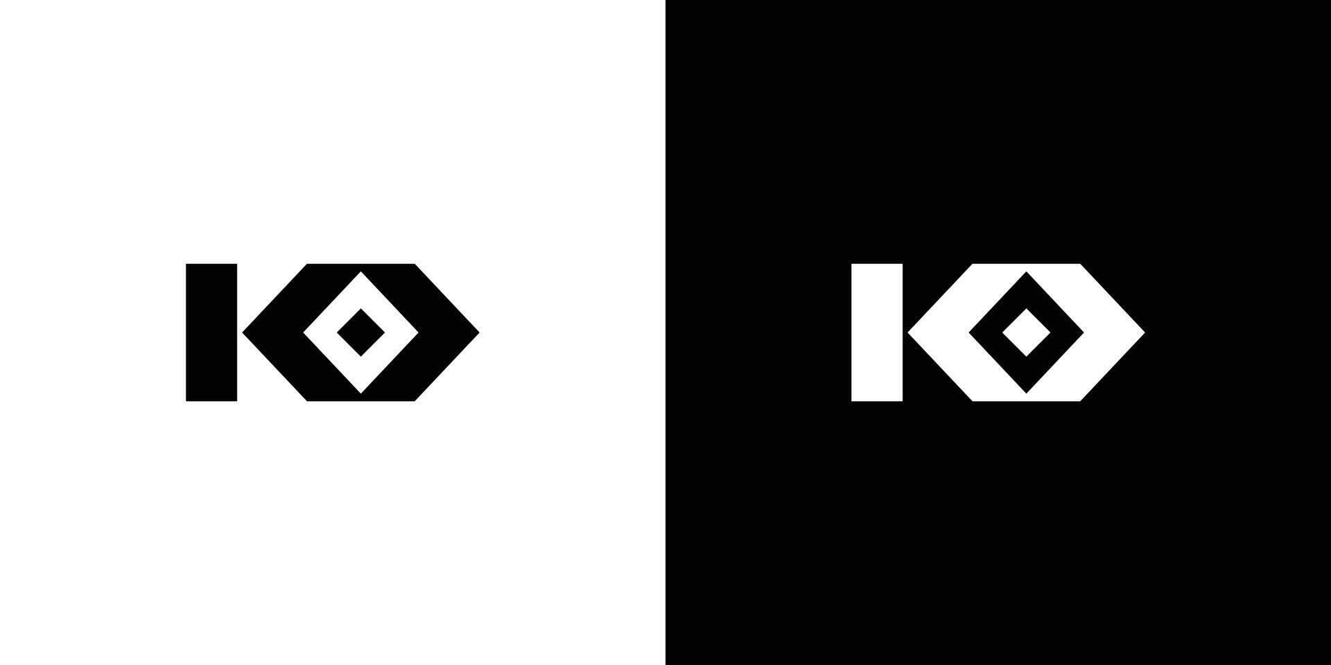 Modern and strong letter KO initials logo design vector