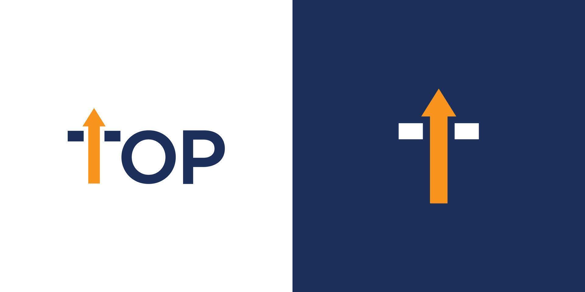 Unique and modern Top logo design vector