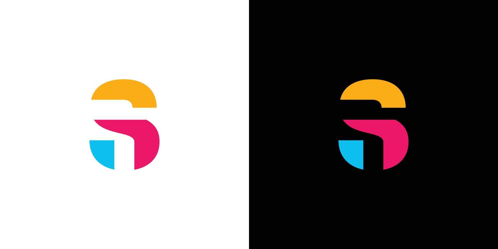 Unique and Colorful S logo design vector