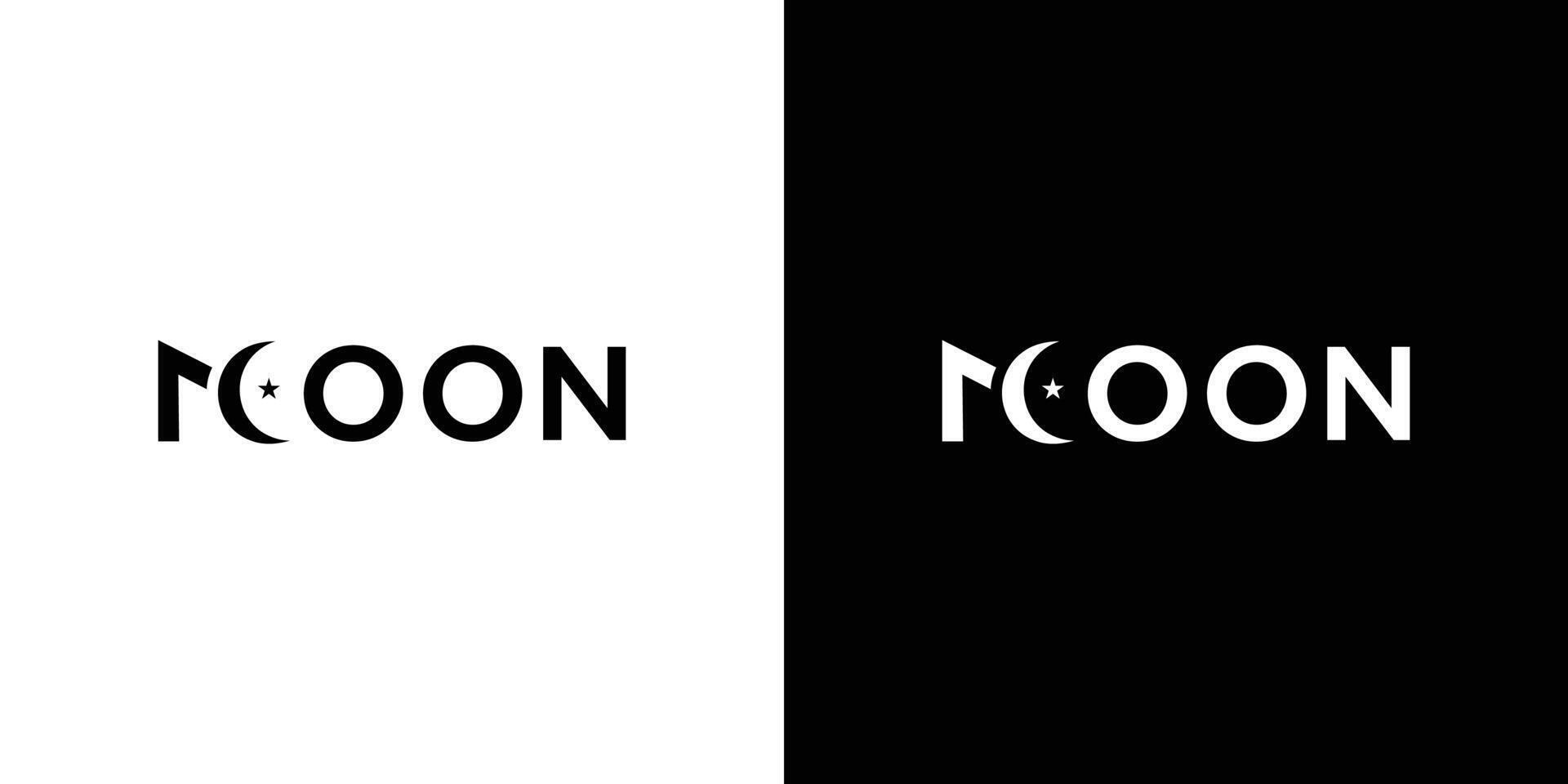 Unique and modern Moon logo design vector