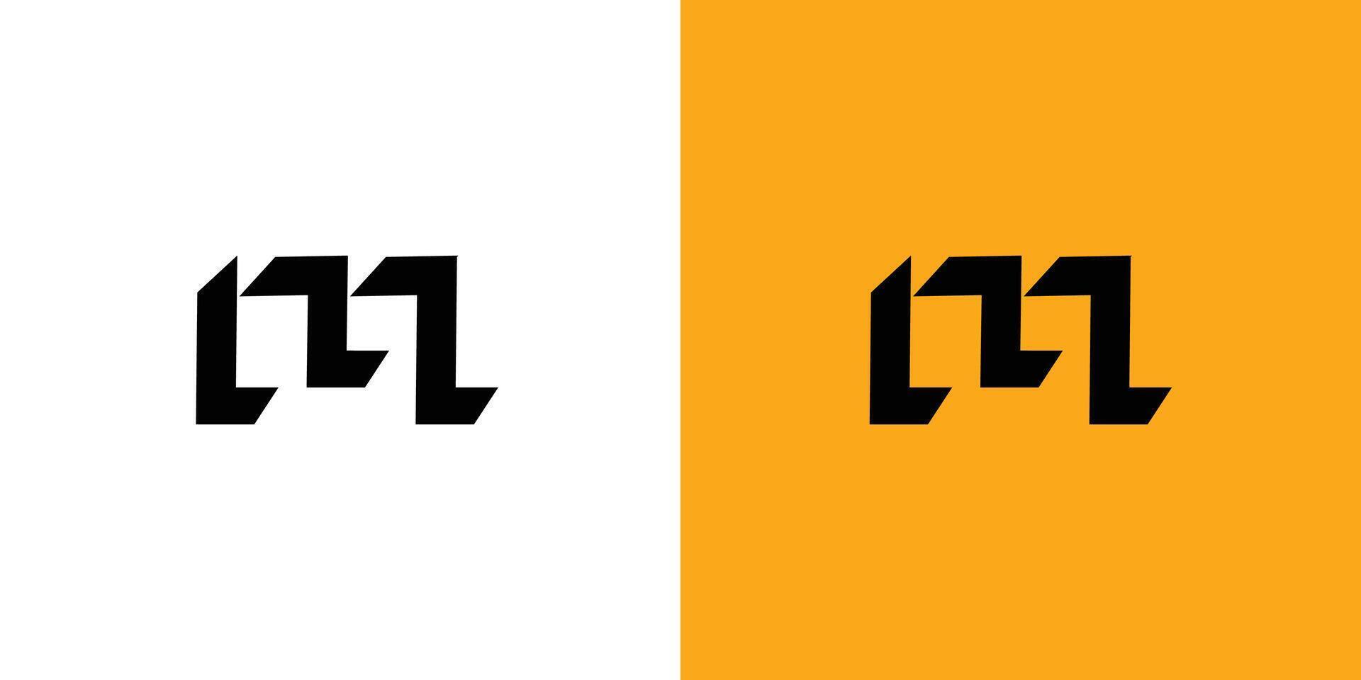 Modern and Unique letter M initials logo design 2 vector