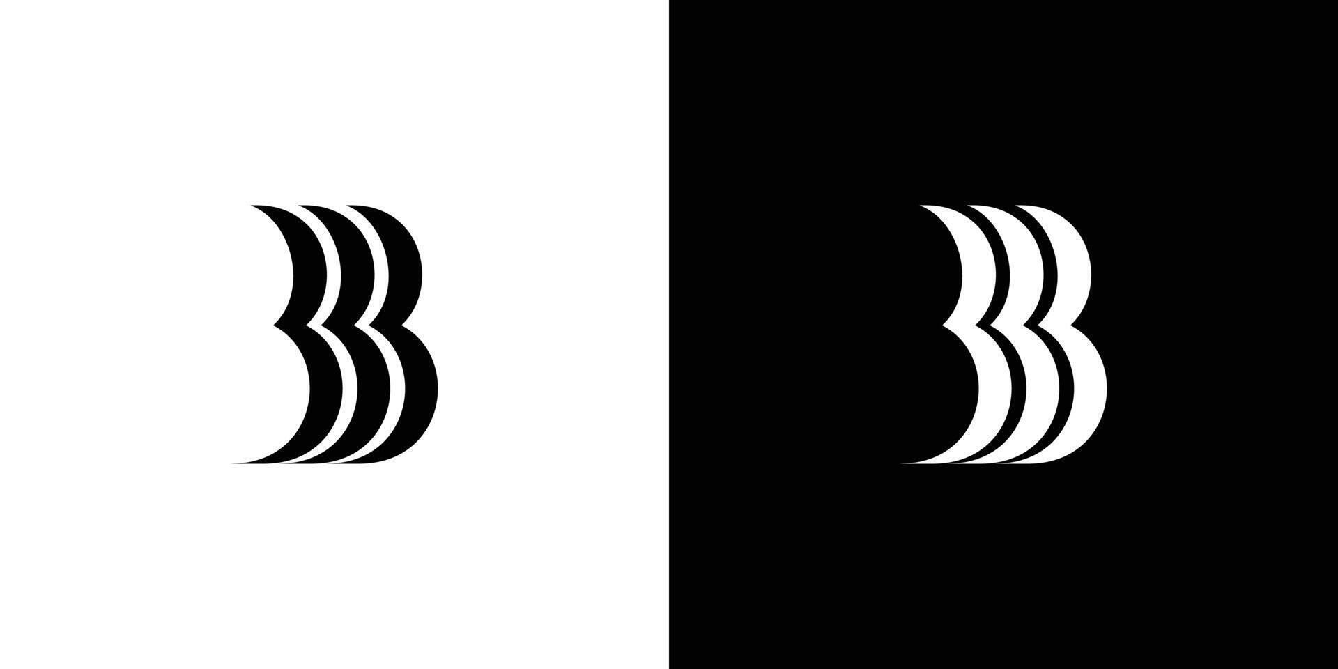 Modern and unique B3 logo design vector