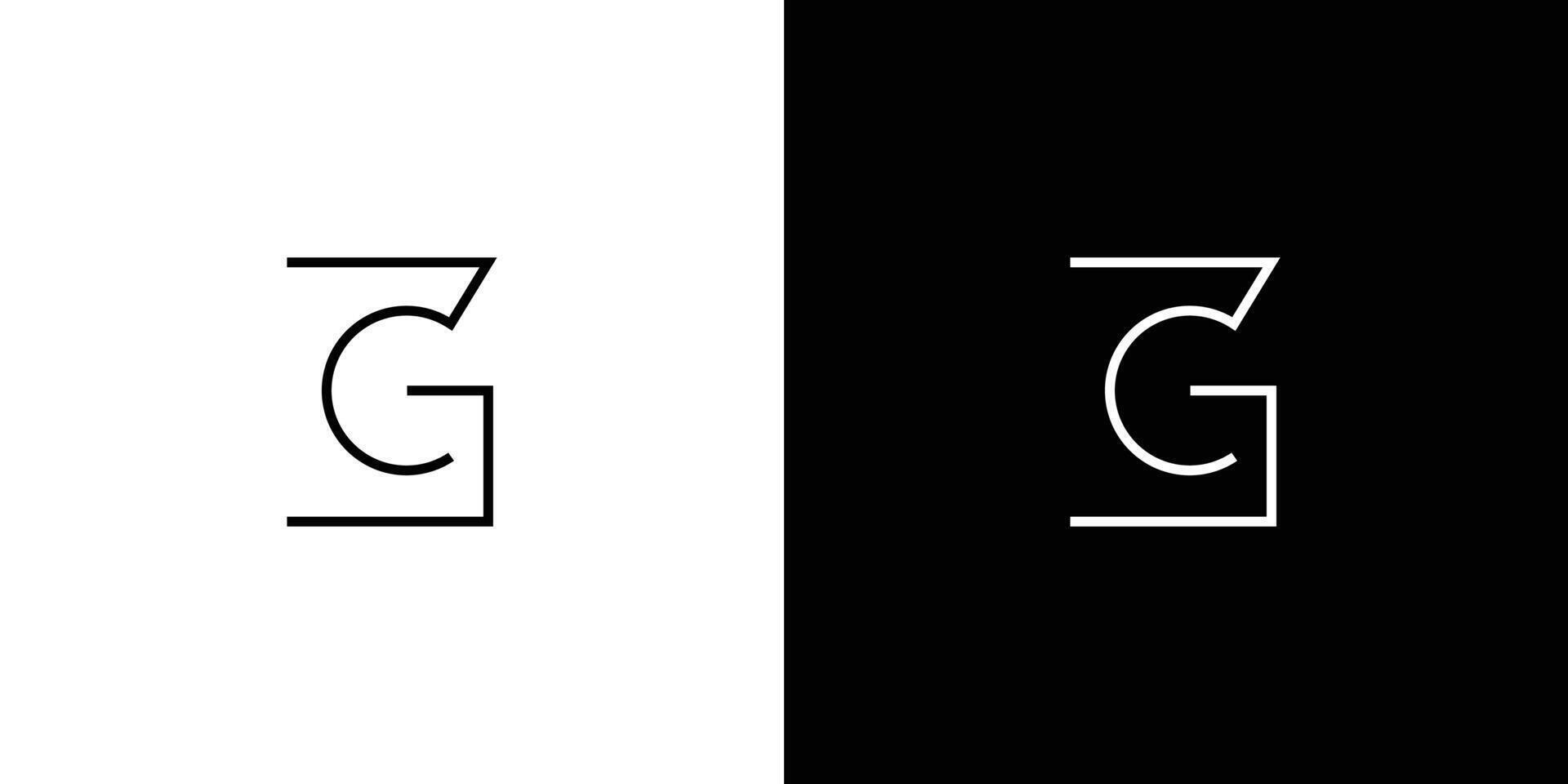 Unique and simple G logo design vector