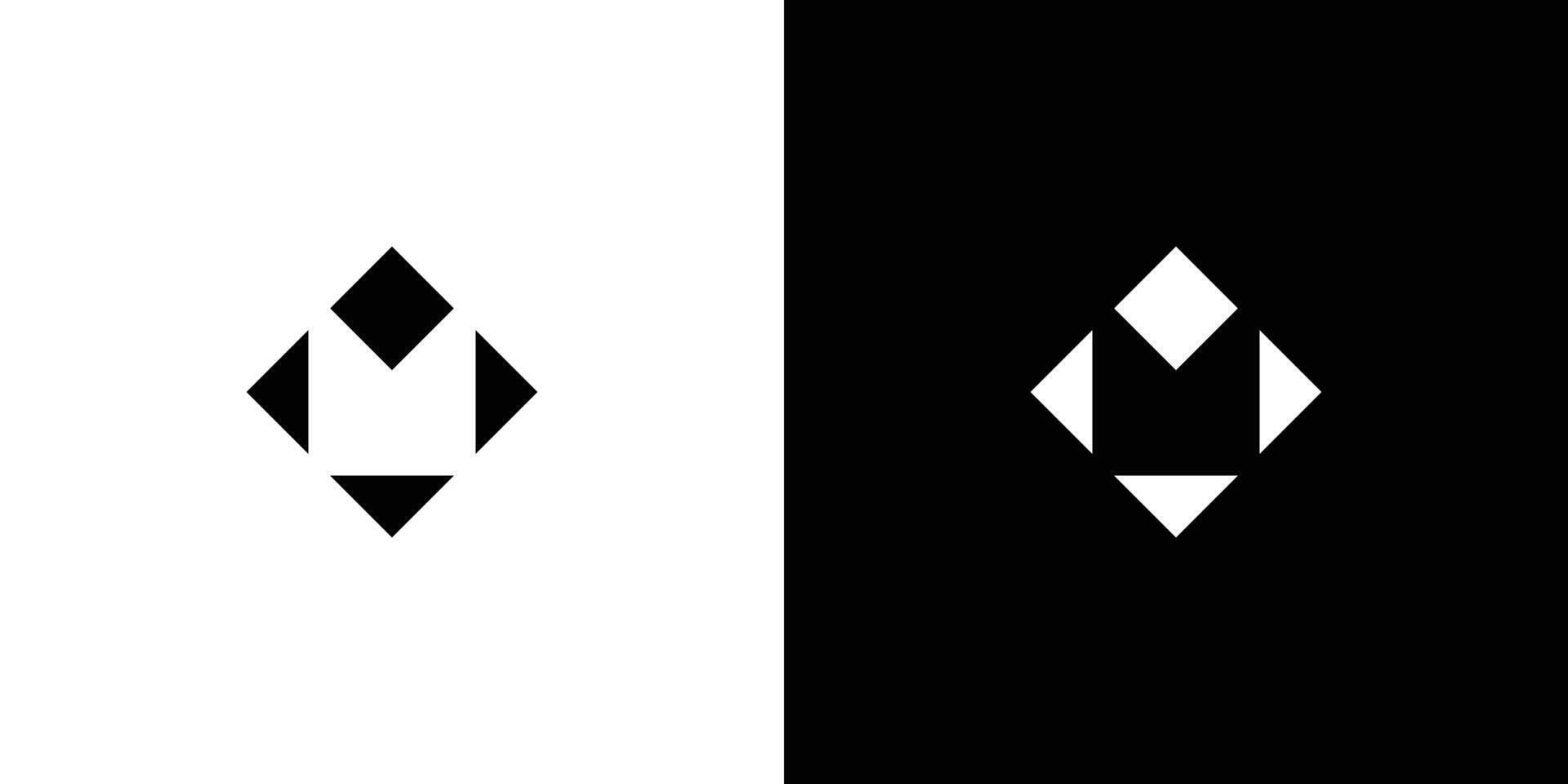 Simple and unique M logo design vector