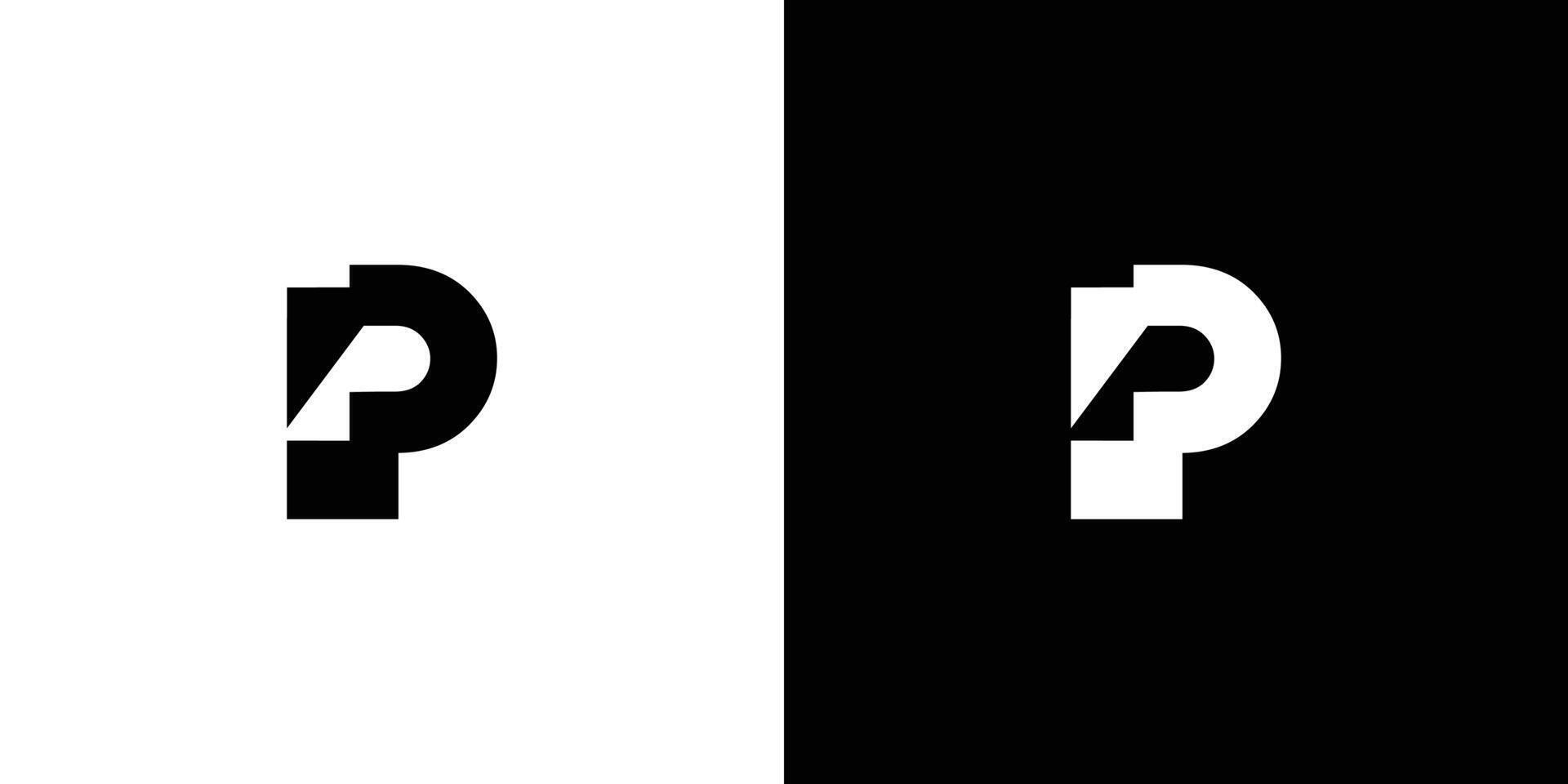 Modern and strong letter P initials logo design vector