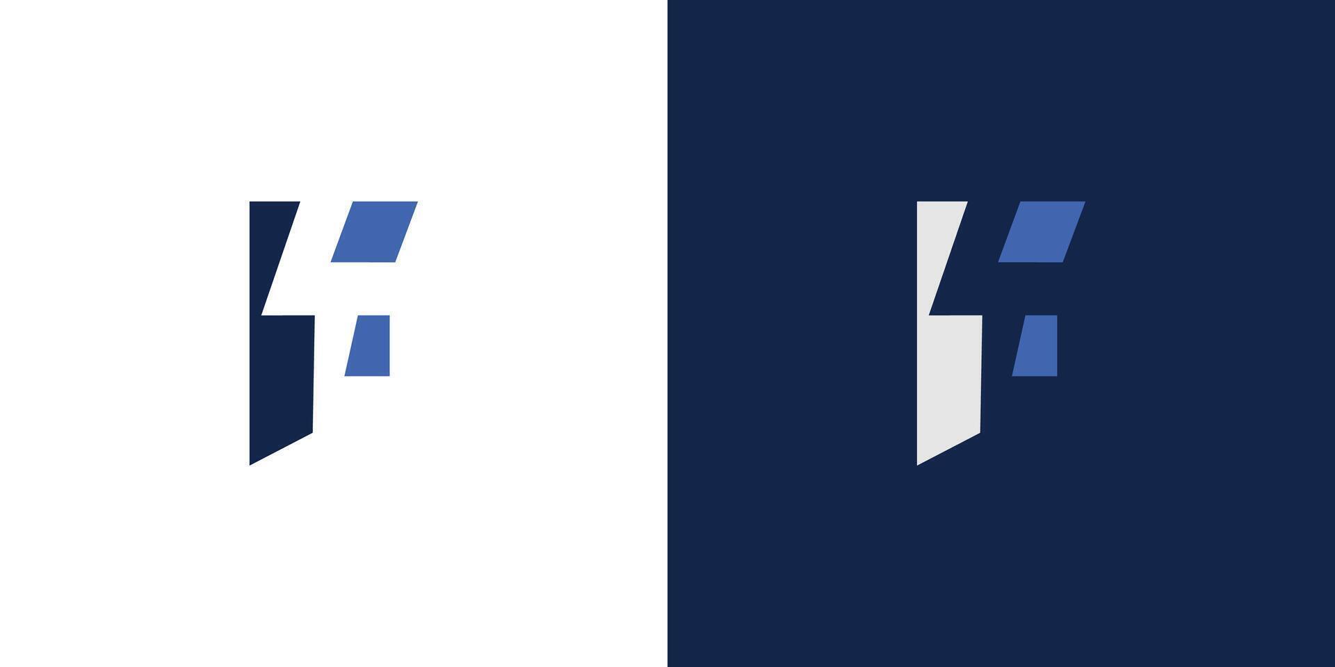 Modern and Bold F Electric logo design vector
