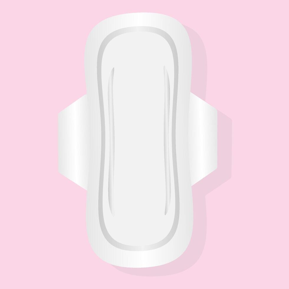 Reusable menstrual pad. illustration vector