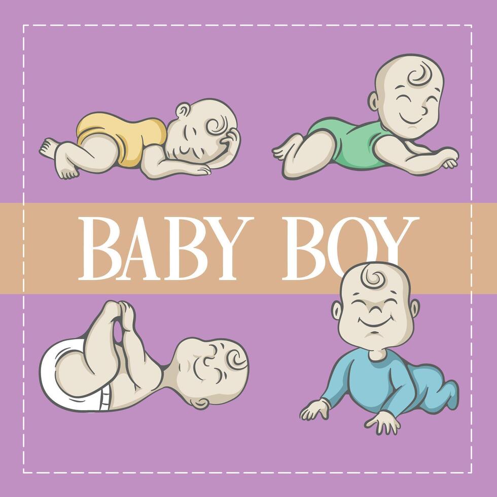 Baby Boy Milestone vector
