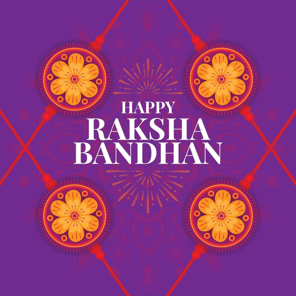 Happy Raksha Bandhan Festive Banner with Decorative Rakhi and Vibrant Colors vector