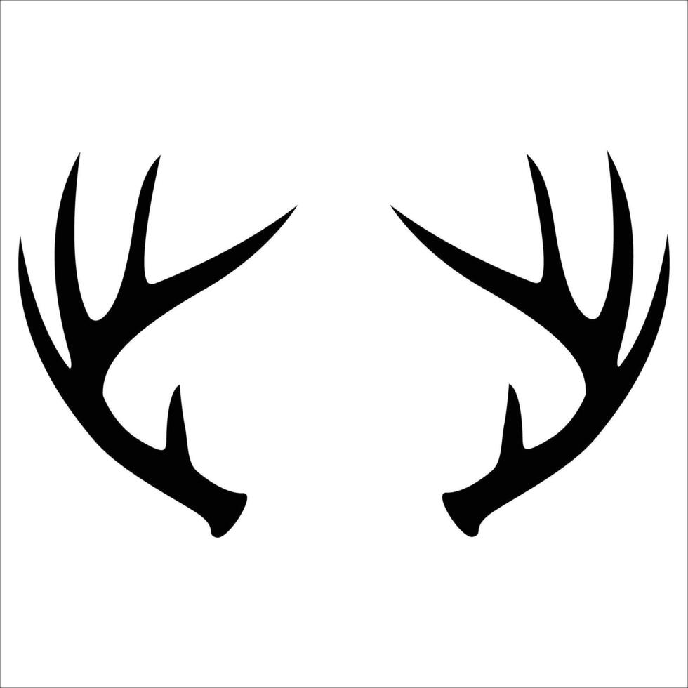 Deer horn symbol with simple and clean shape vector