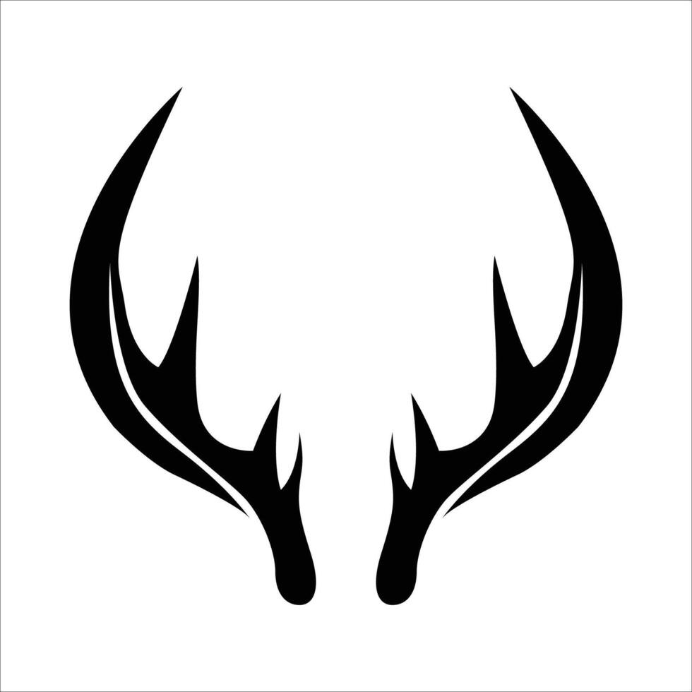 graphic design of deer horn symbol with simple and clean shape vector