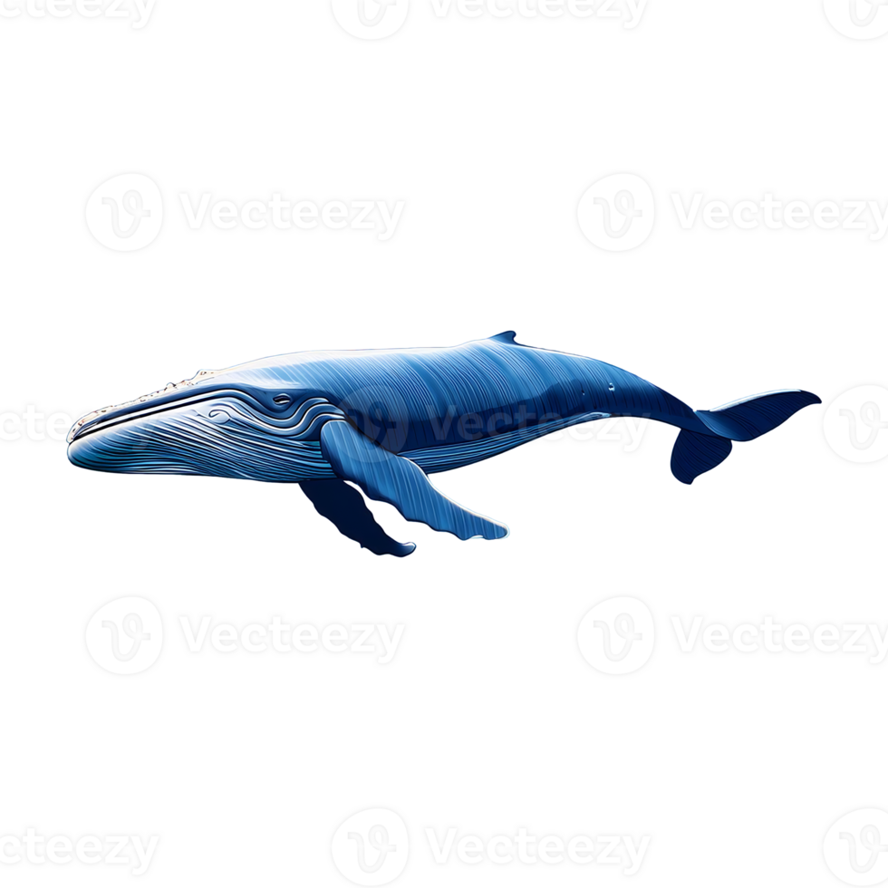 Majestic Blue Whale in its Oceanic Realm png