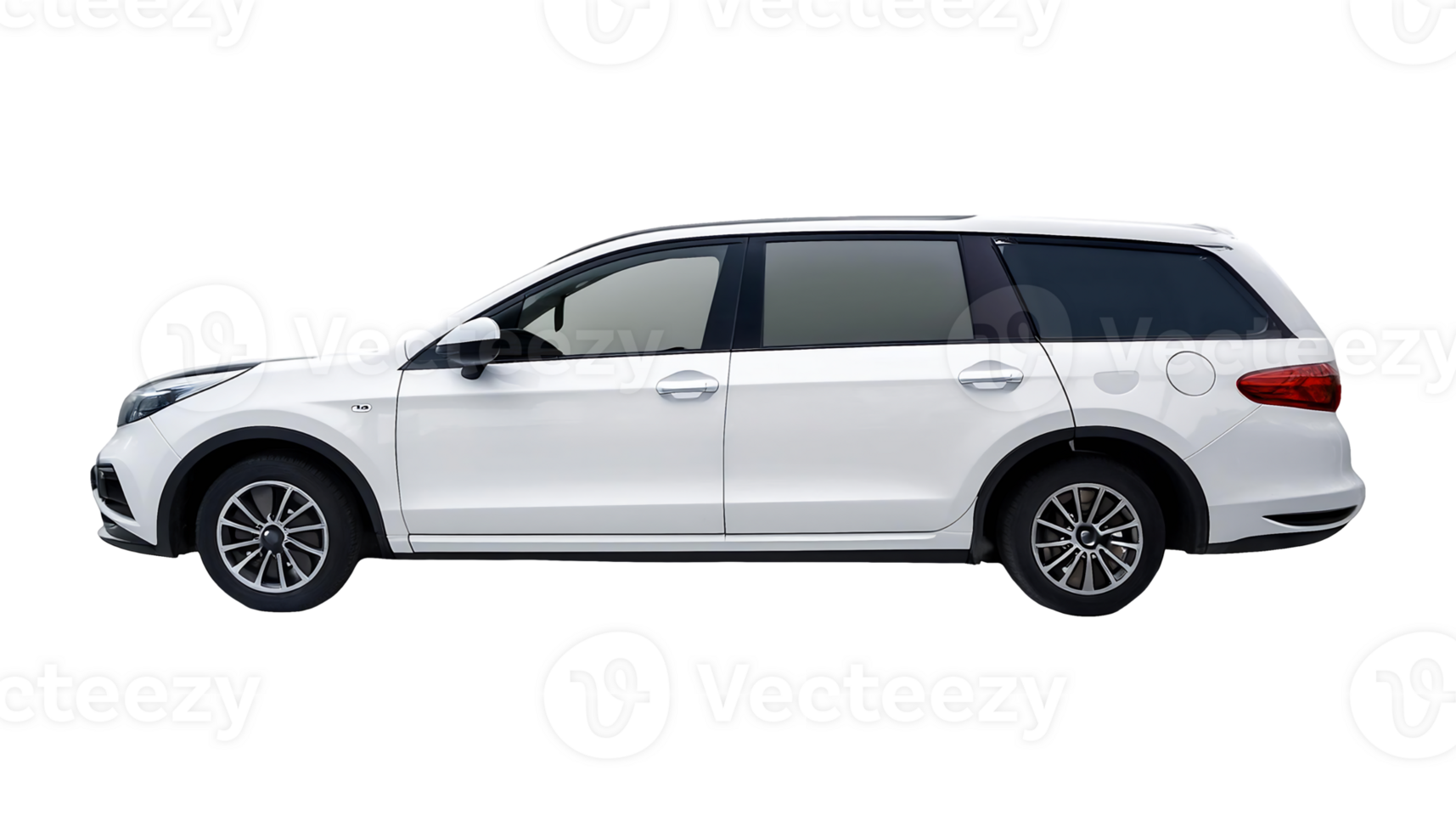 Modern White SUV with Design Features isolated on transparent background png