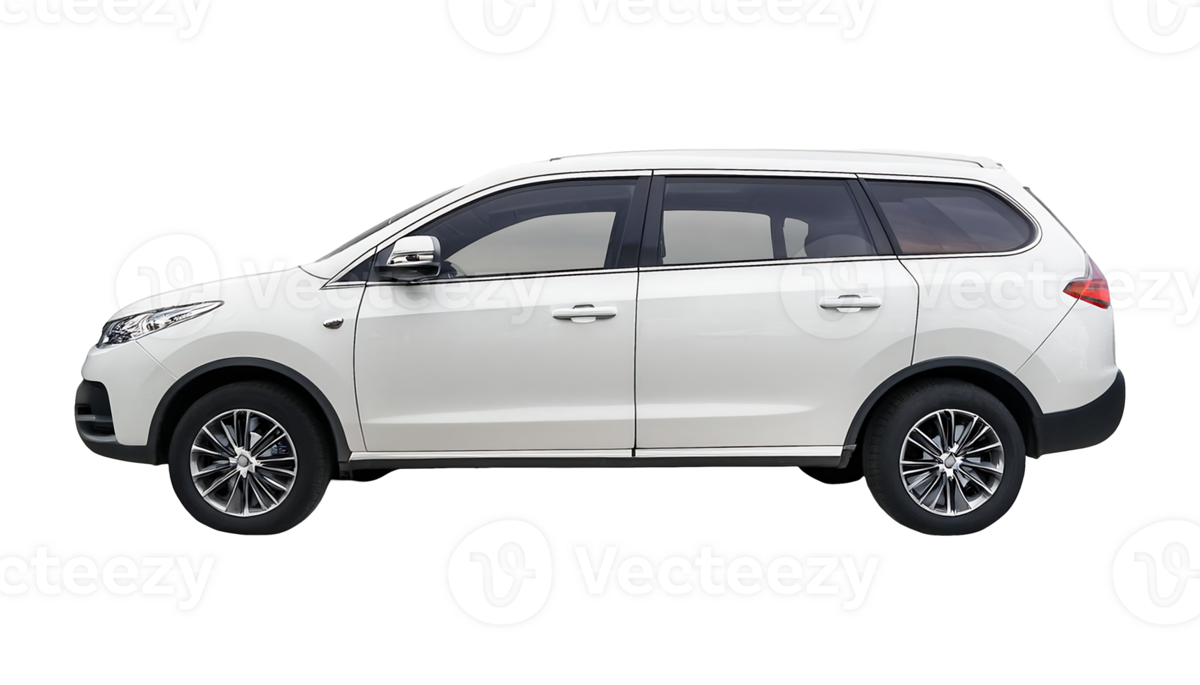 White SUV isolated on transparent background png