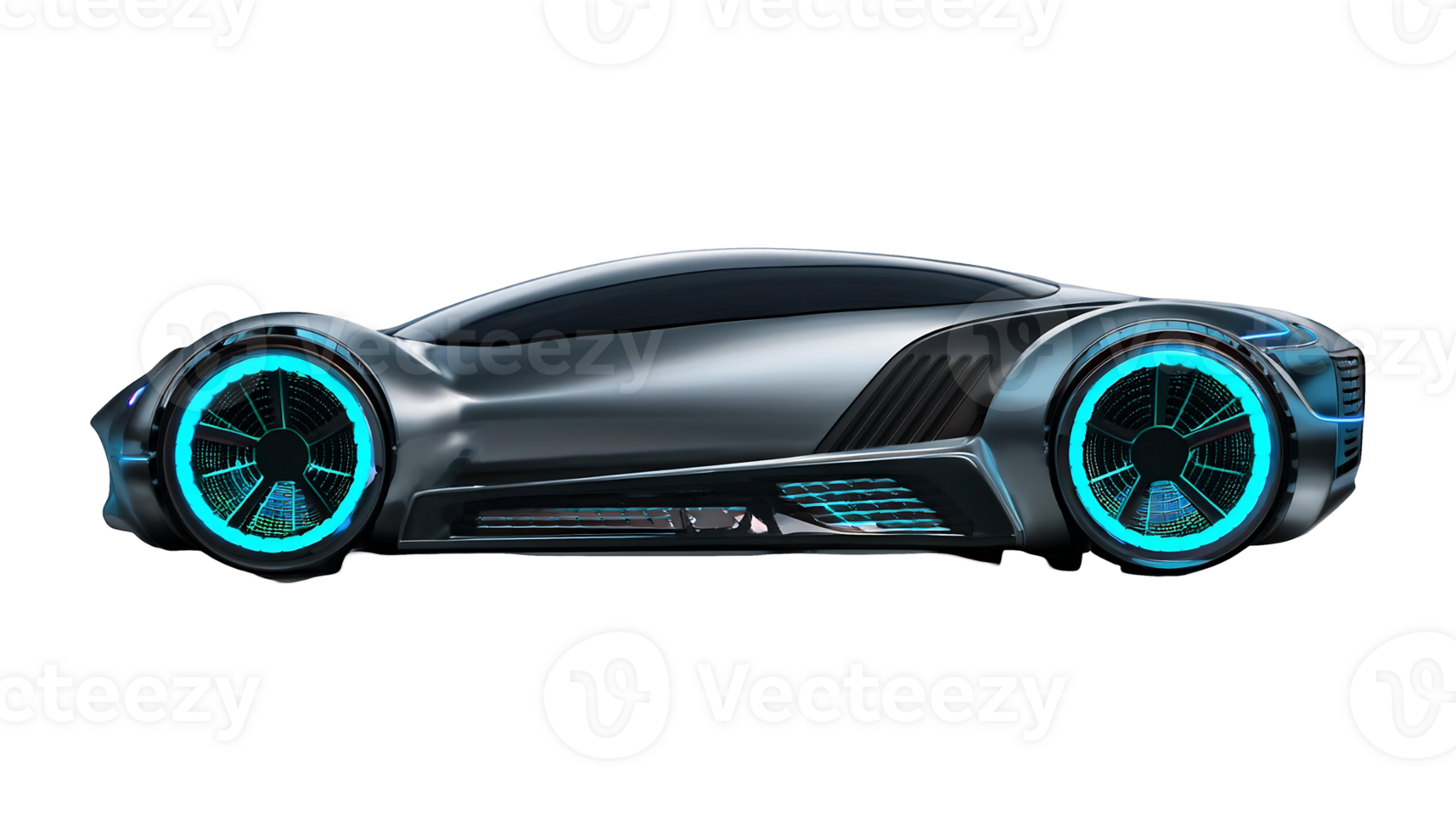 Futuristic Racing Car isolated on transparent background png