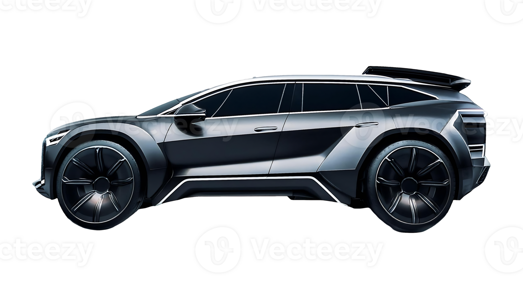 The Future of Automotive Design An Advanced Electric SUV isolated on transparent background png
