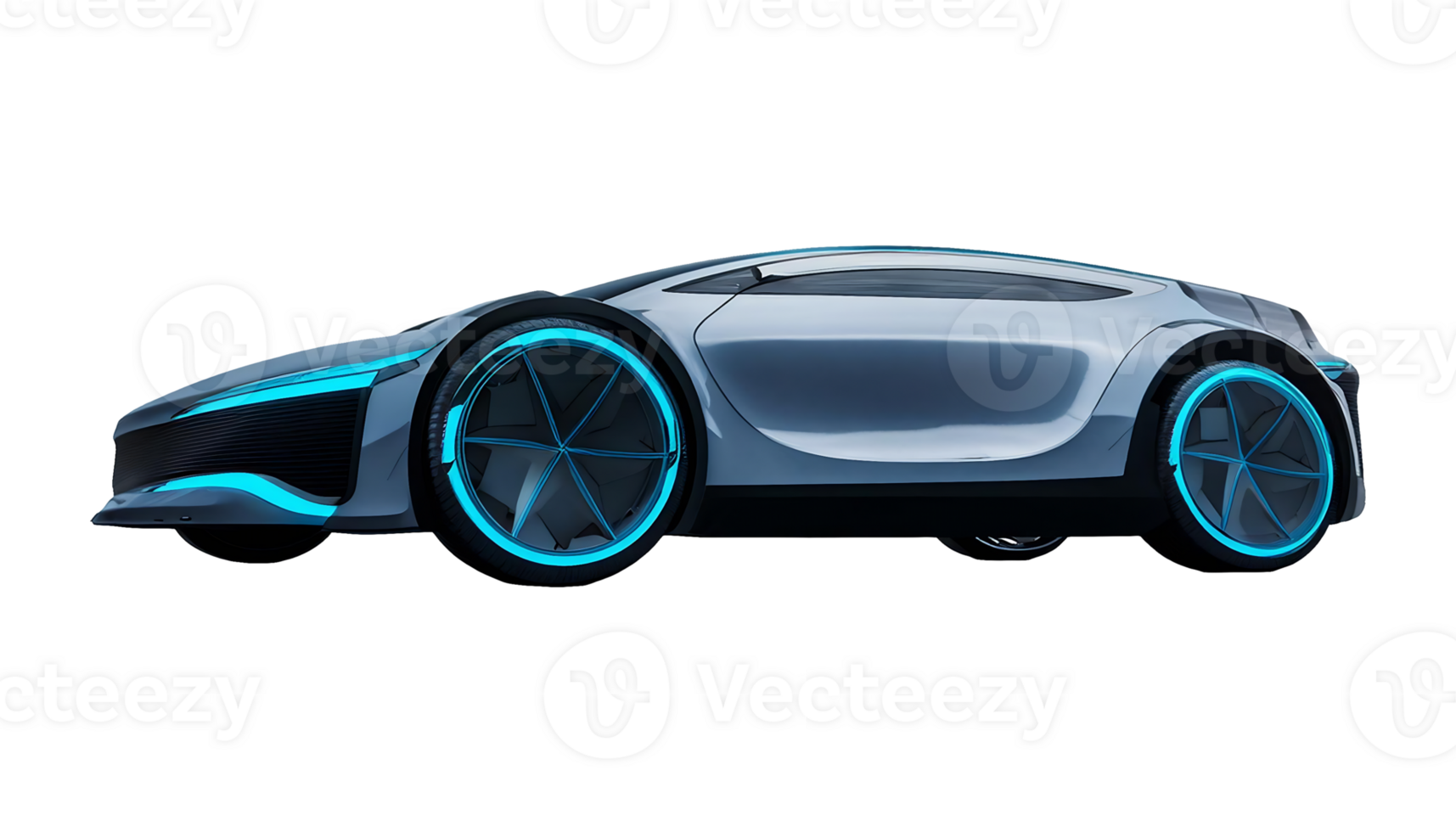 Futuristic Concept Car isolated on transparent background png
