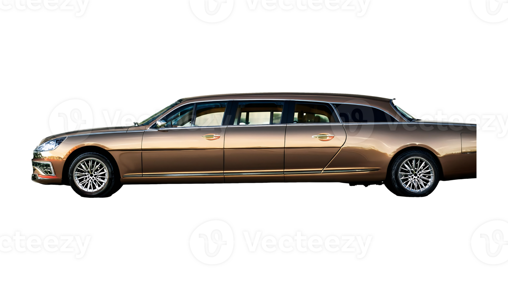 Elegant Brown Sedan isolated on transparent background png