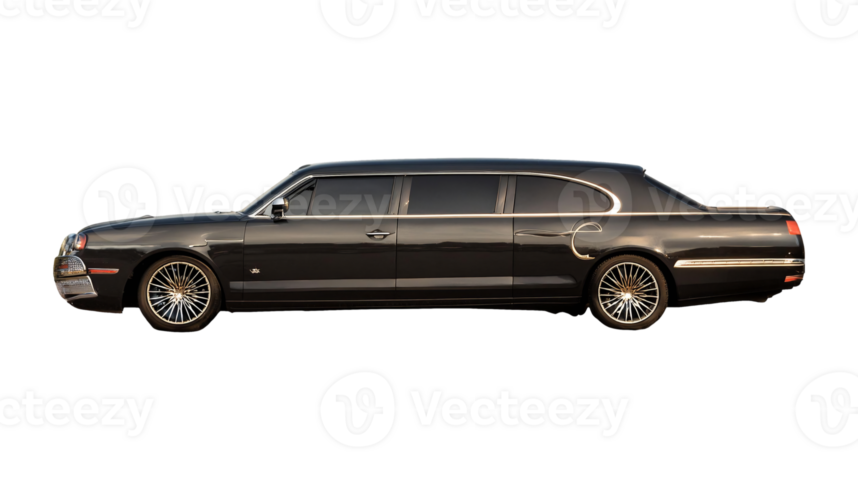 Luxury Black Car isolated on transparent background png