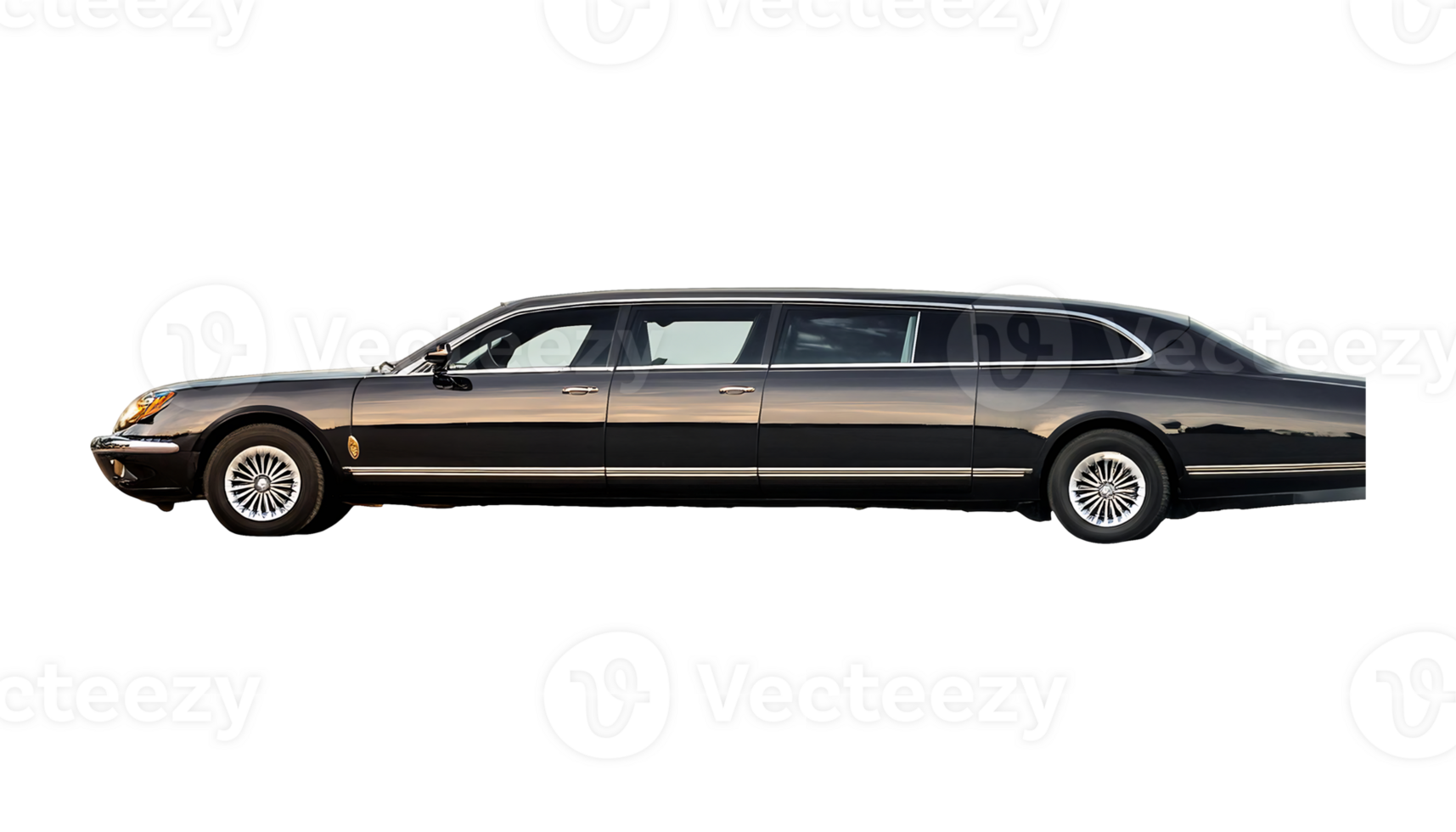 Stretched Limousine isolated on transparent background png