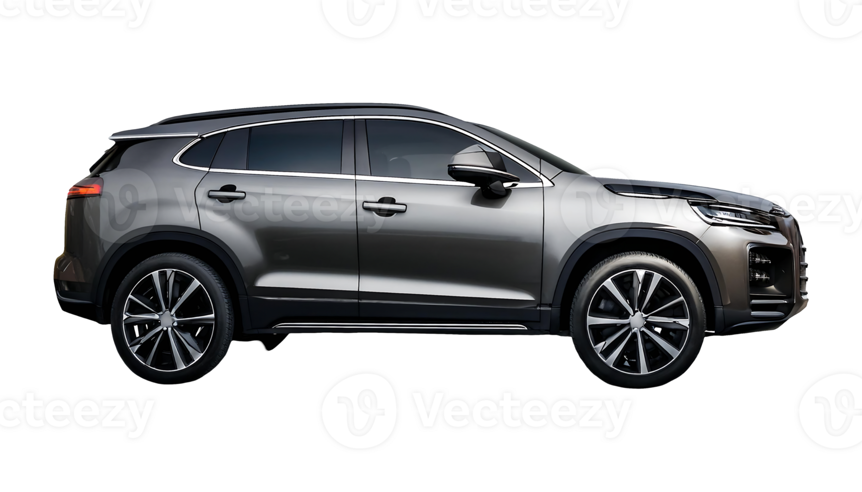 This is a 2017 Modern SUV isolated on transparent background png